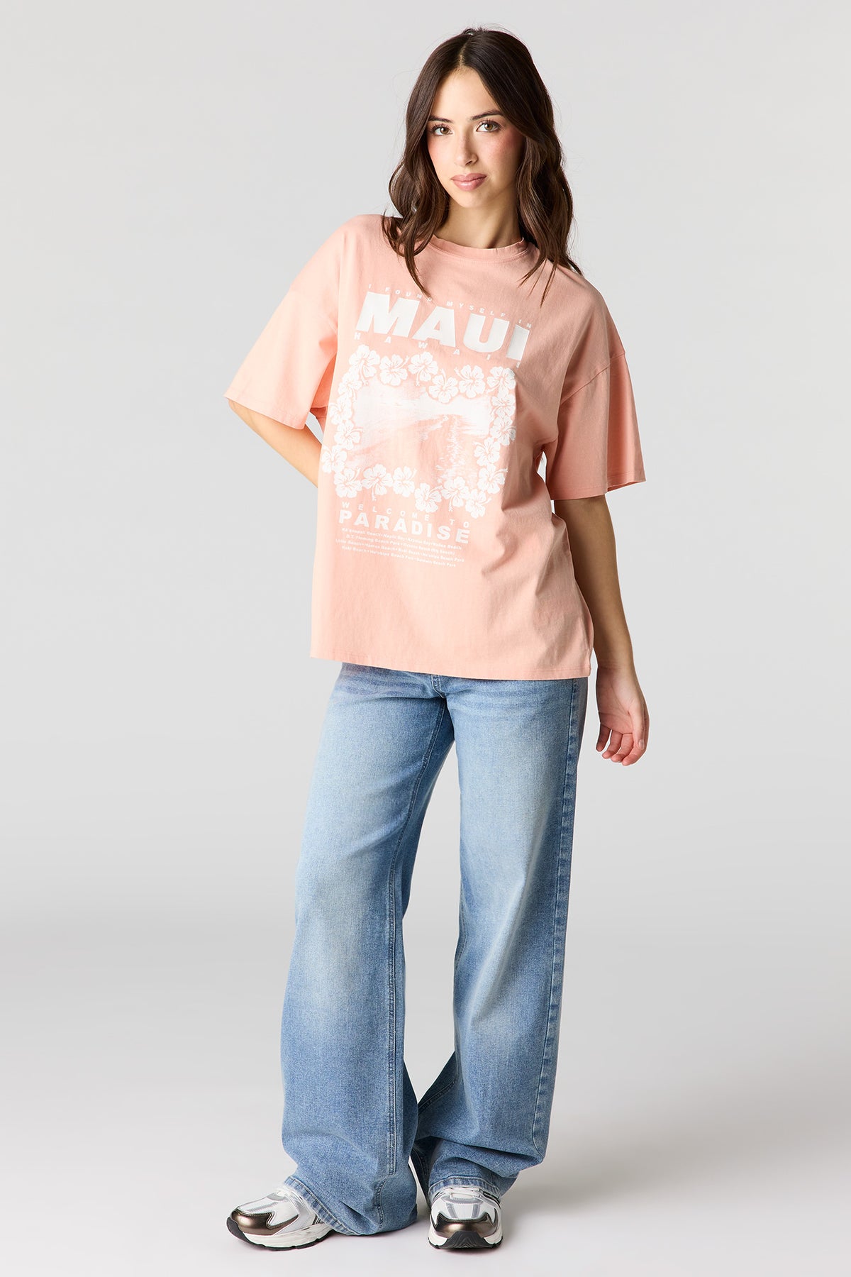Vue alternative 3. T-shirt de coupe garçonne imprimé