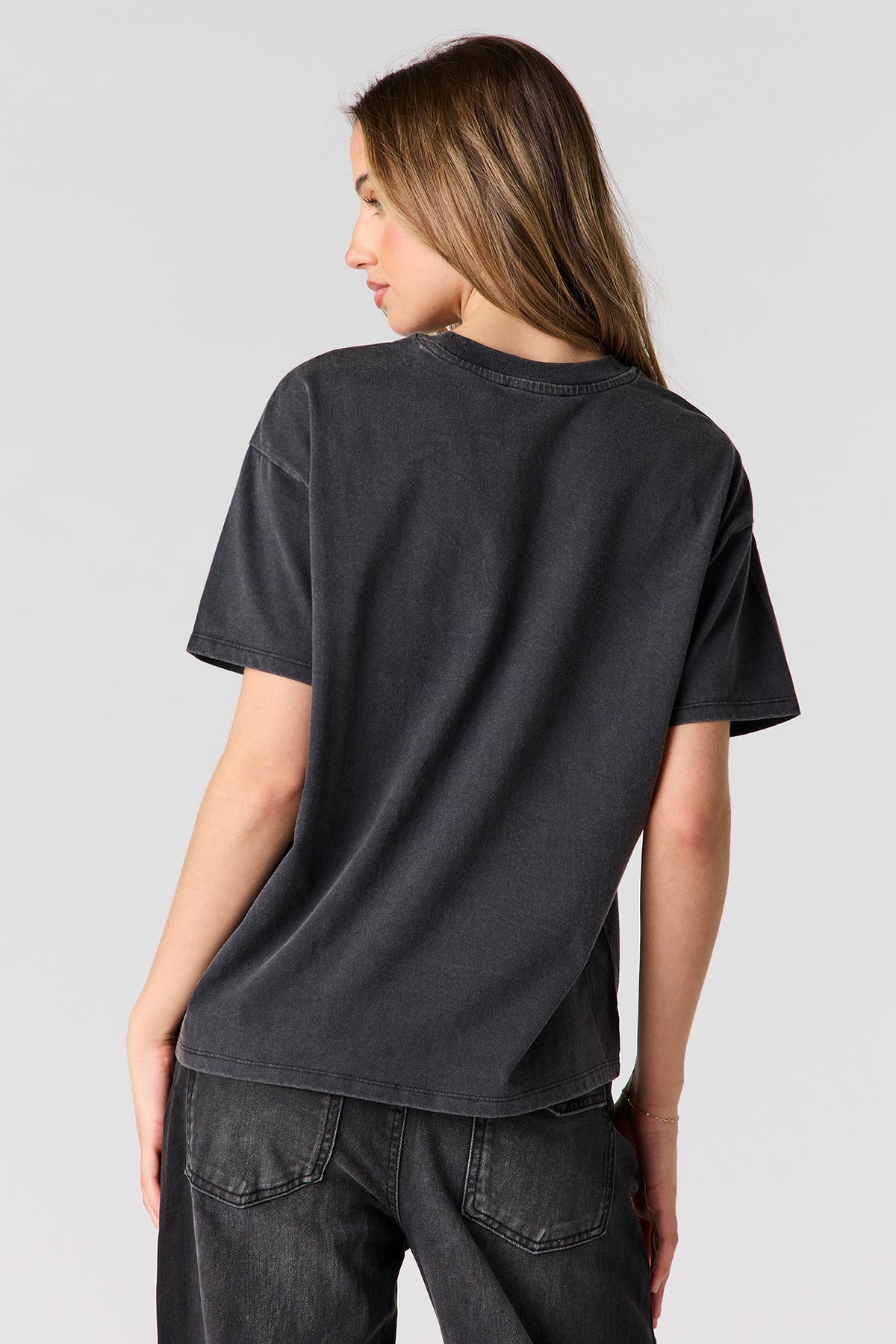 Vue alternative 2. T-shirt de coupe garçonne imprimé
