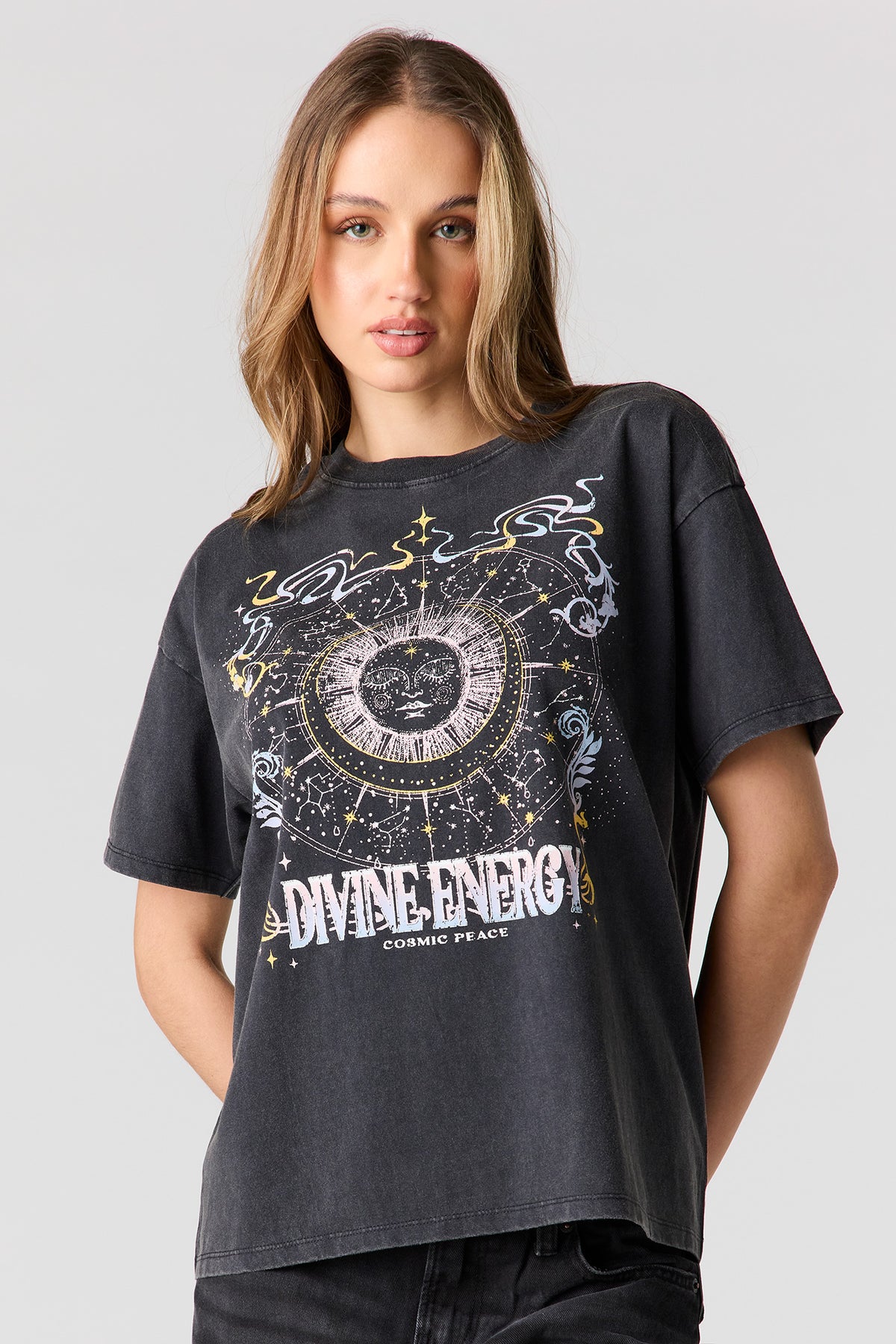 T-shirt de coupe garçonne imprimé