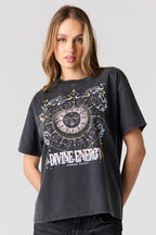 T-shirt de coupe garçonne imprimé