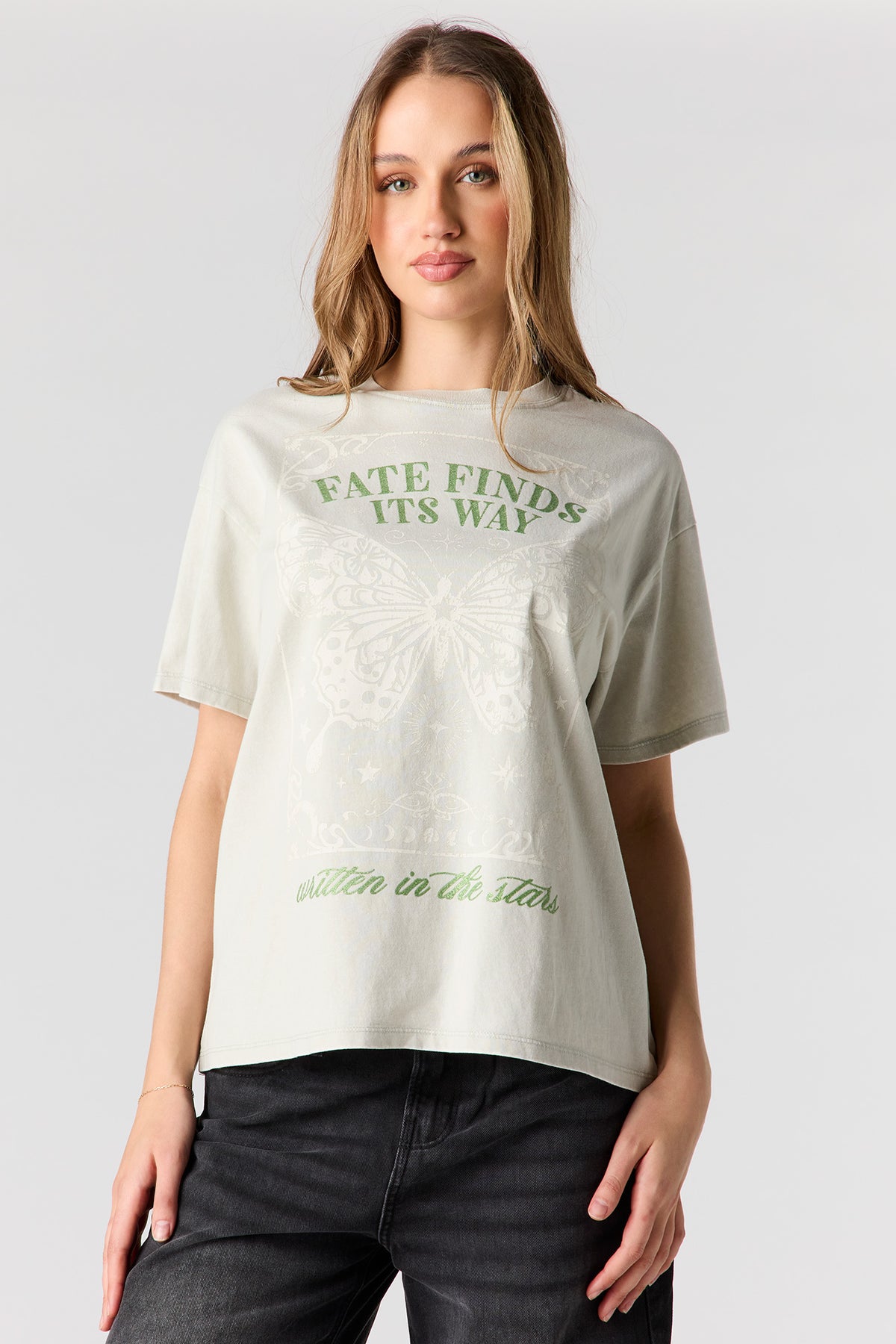 T-shirt de coupe garçonne imprimé