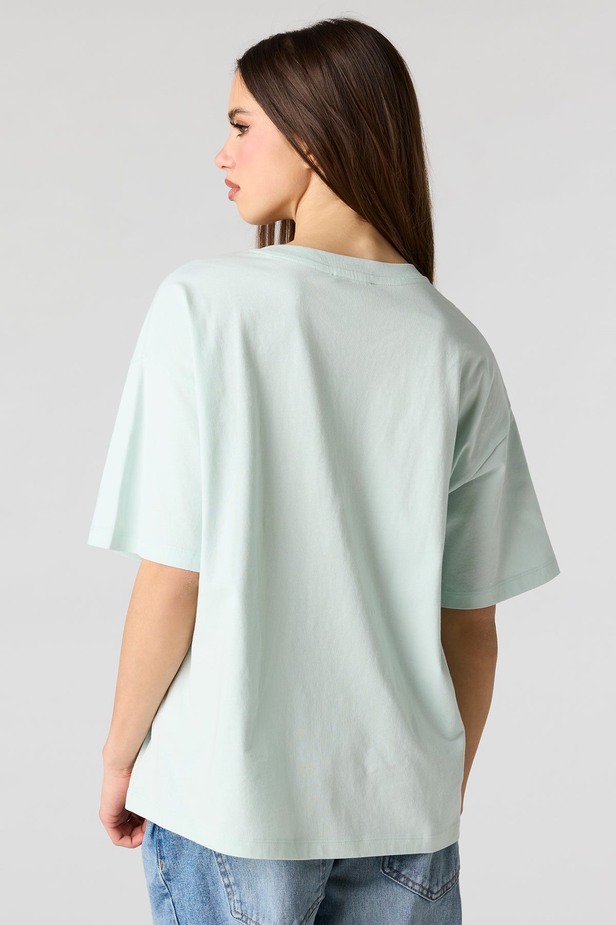 Alt View 2. Cocktail Graphic Boyfriend T-Shirt - Light Blue