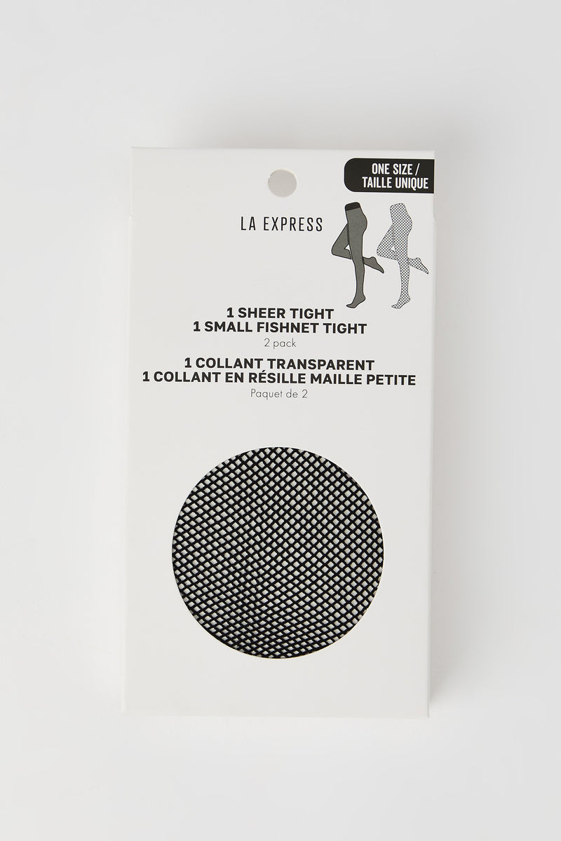 Sheer & Fishnet Tights (2 Pack)