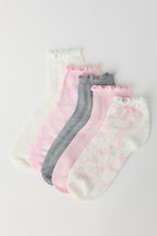 Bow Ruffle Socks (5 Pack)