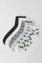 Bow Ruffle Socks (5 Pack)