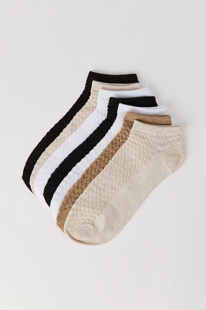 Textured Ankle Socks (7 Pack)