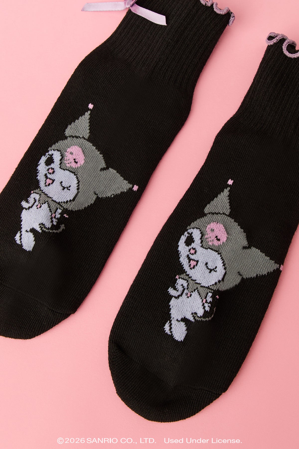 Alt View 2. Kuromi™ Quarter Socks (3 Pack) - Lilac