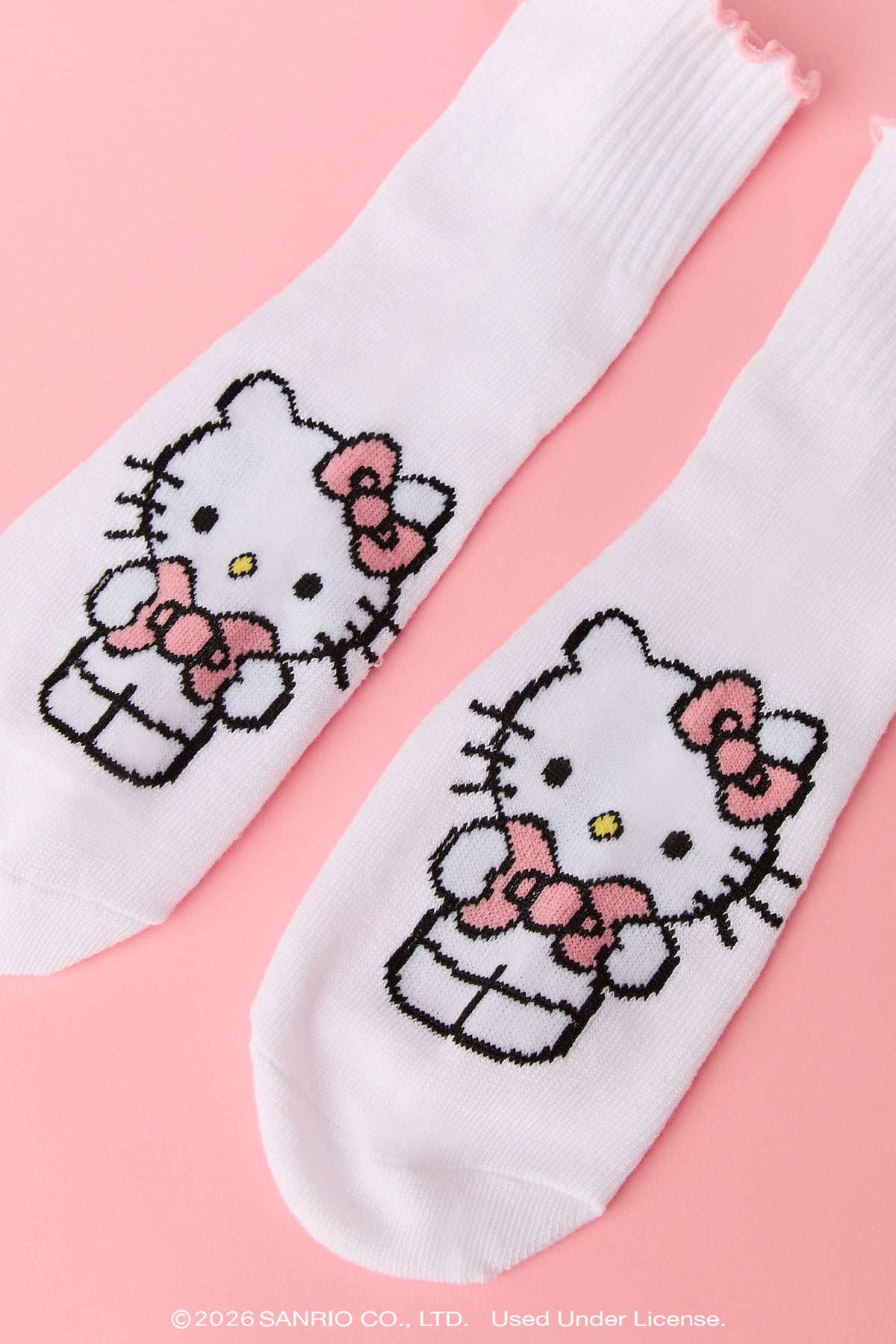 Alt View 2. Hello Kitty® Quarter Socks (3 Pack) - Pink