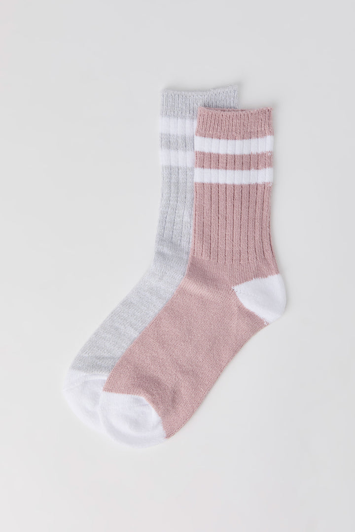Chaussons rayés (2 paires)