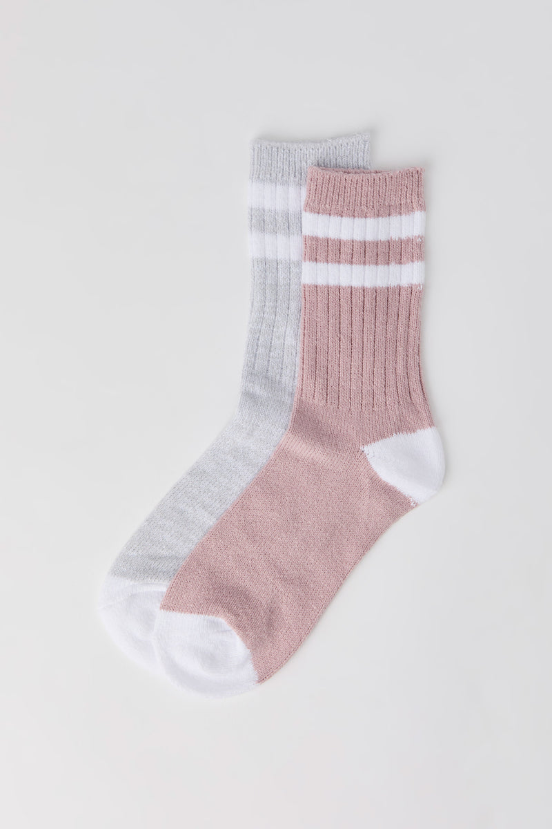 Chaussons rayés (2 paires)
