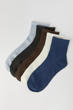 Chaussettes avec revers côtelé (5 paires)
