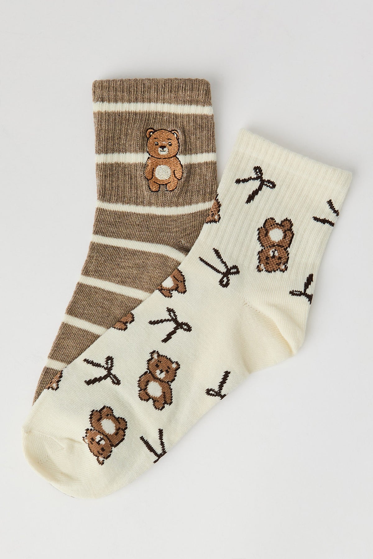 Alt View 2. Quarter Socks (5 Pack) - Tan