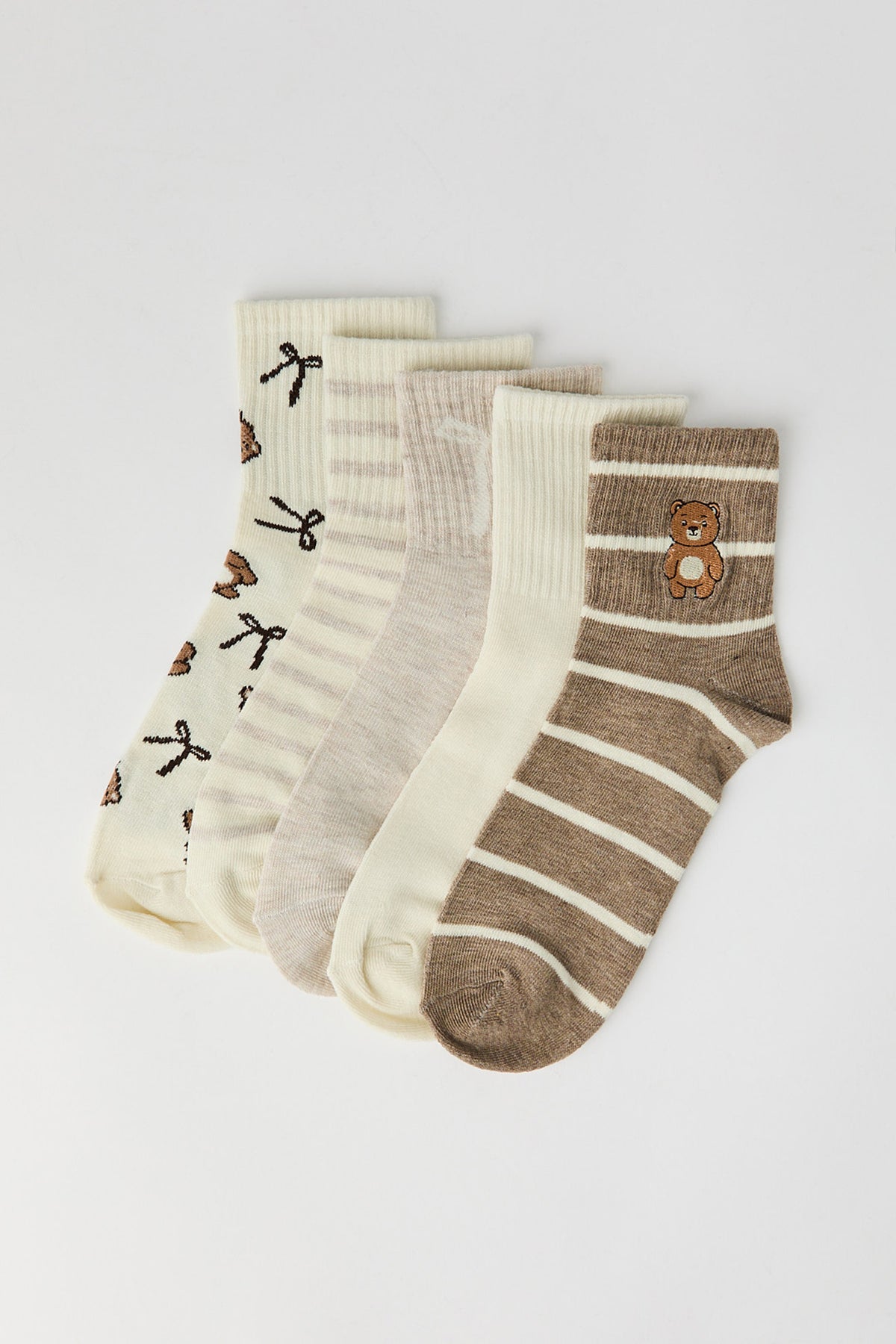 Quarter Socks (5 Pack) - Tan