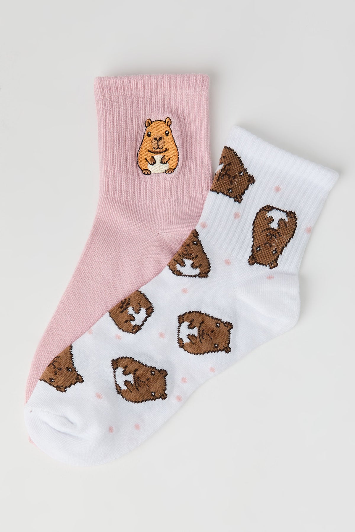 Alt View 2. Quarter Socks (5 Pack) - Pink