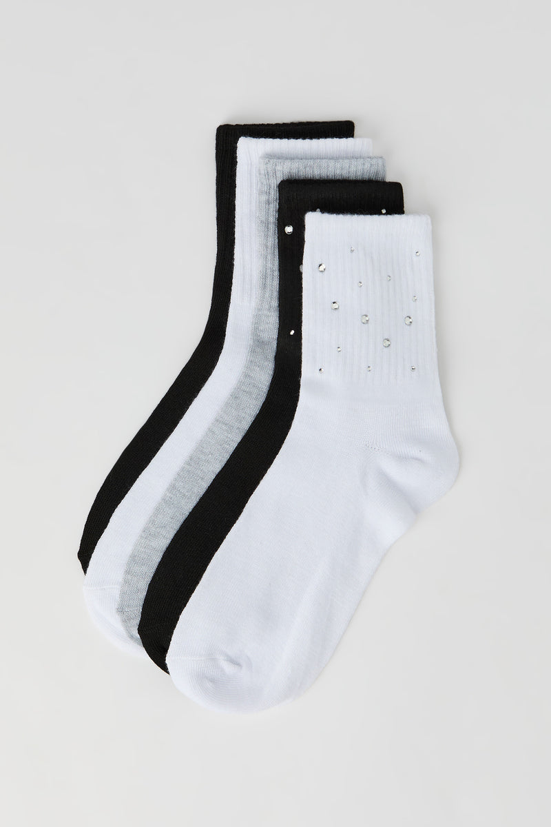 Rhinestone Socks (5 Pack)