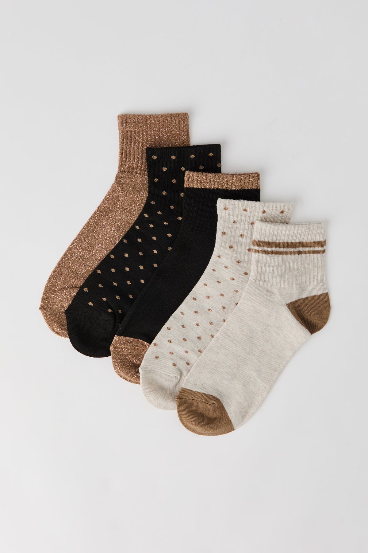 Chaussettes en lurex pour femmes (5 paires)