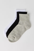 Cushion Quarter Socks (3 Pack)