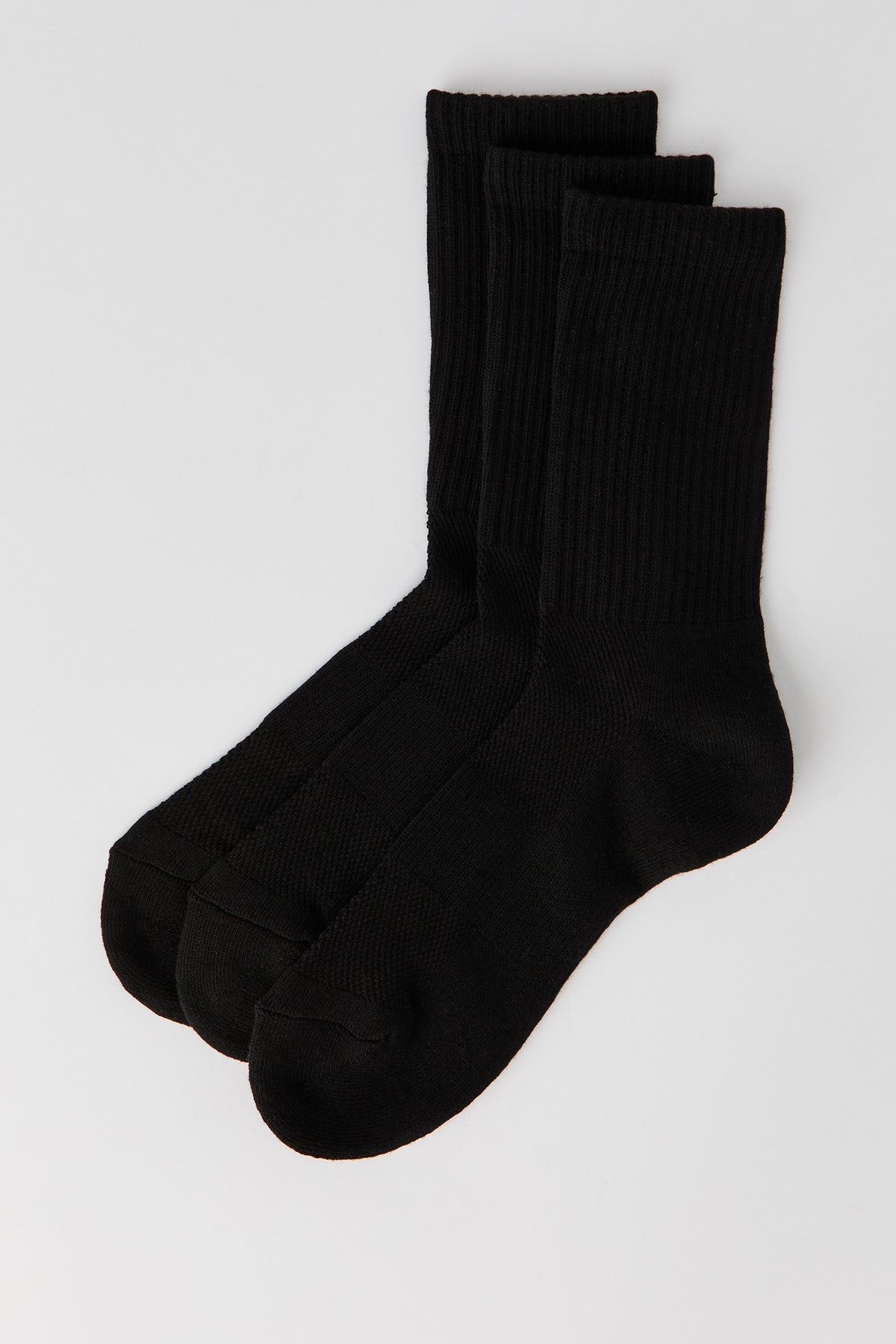 Cushion Crew Socks (3 Pack) - Black