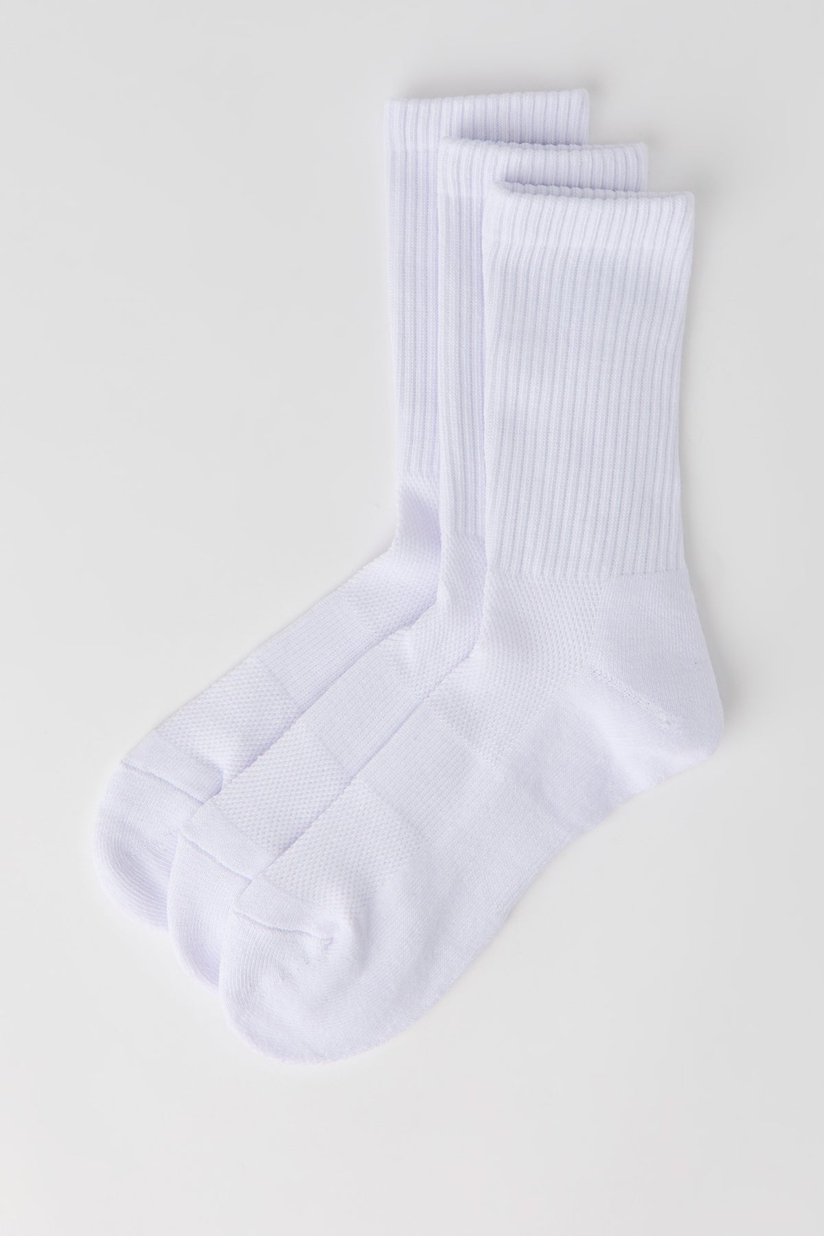 Cushion Crew Socks (3 Pack) - White