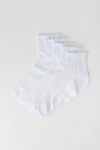 Rhinestone Ruffle Socks (5 Pack)