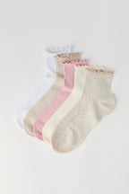 Rhinestone Ruffle Socks (5 Pack)