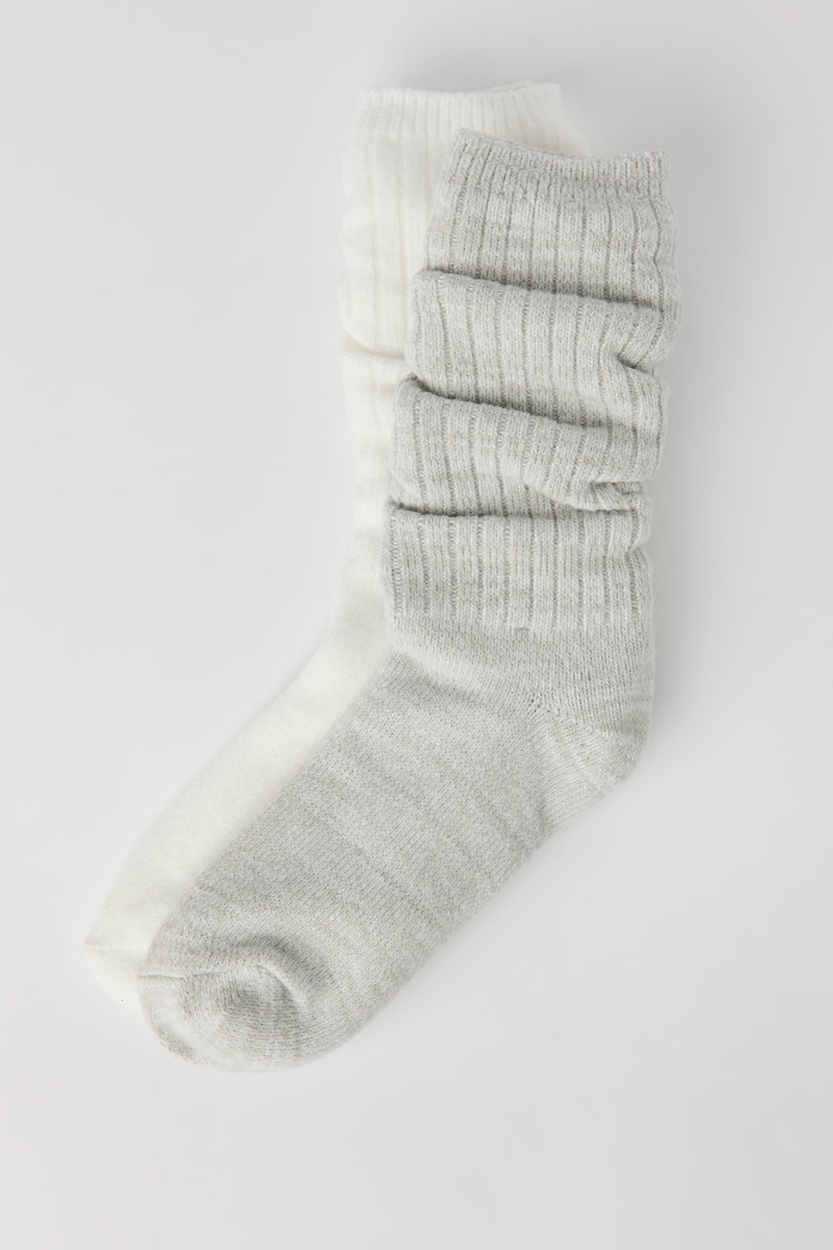 Soft Slouchy Socks (2 Pack) - Heather Grey
