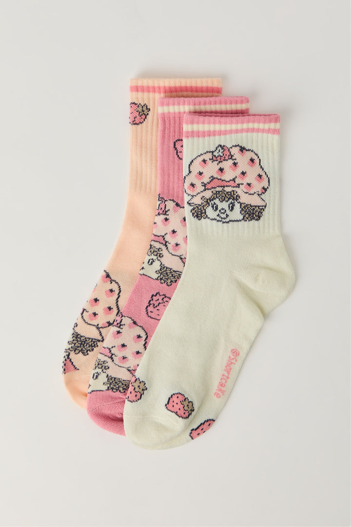 Chaussettes à imprimé Strawberry Shortcake (3 paires)