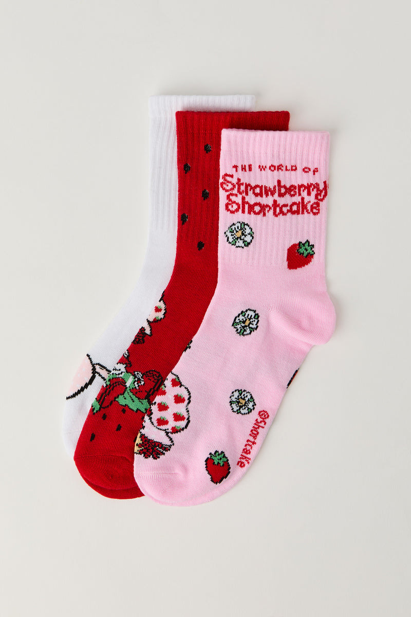 Chaussettes à imprimé Strawberry Shortcake (3 paires)
