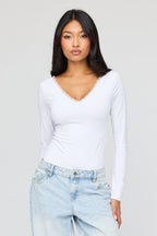 Luxe Heavy Contour V-Neck Bodysuit