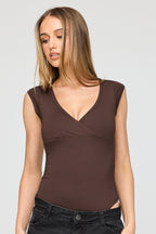Luxe Heavy Contour Surplice Bodysuit