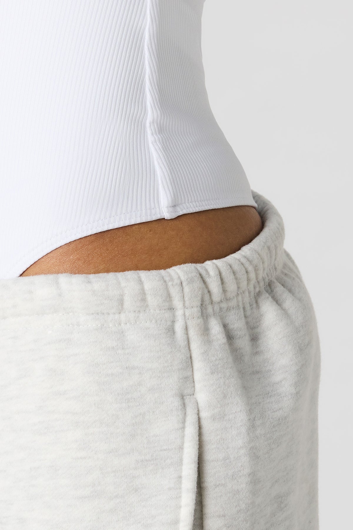 Alt View 4. Contour Ribbed Square Neck Bodysuit - White