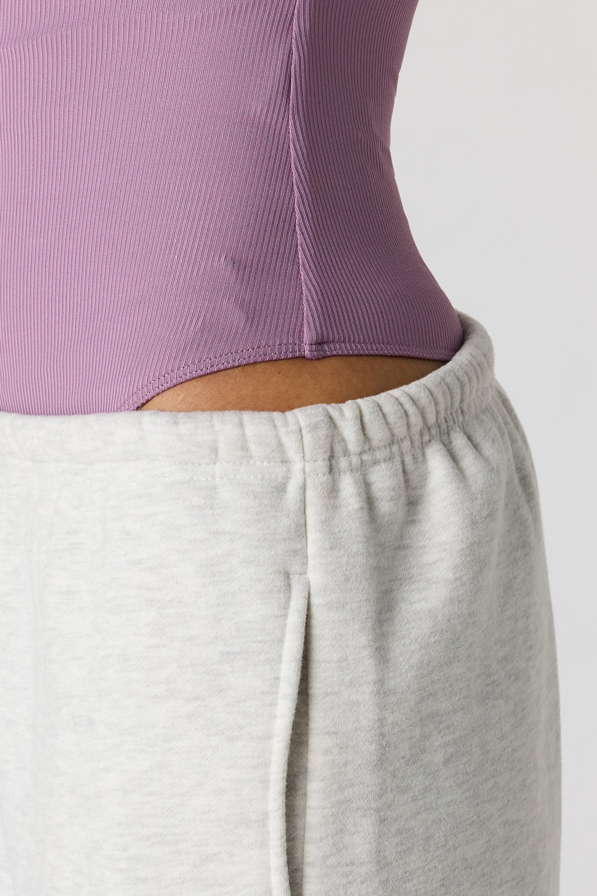Alt View 4. Contour Ribbed Square Neck Bodysuit - Purple