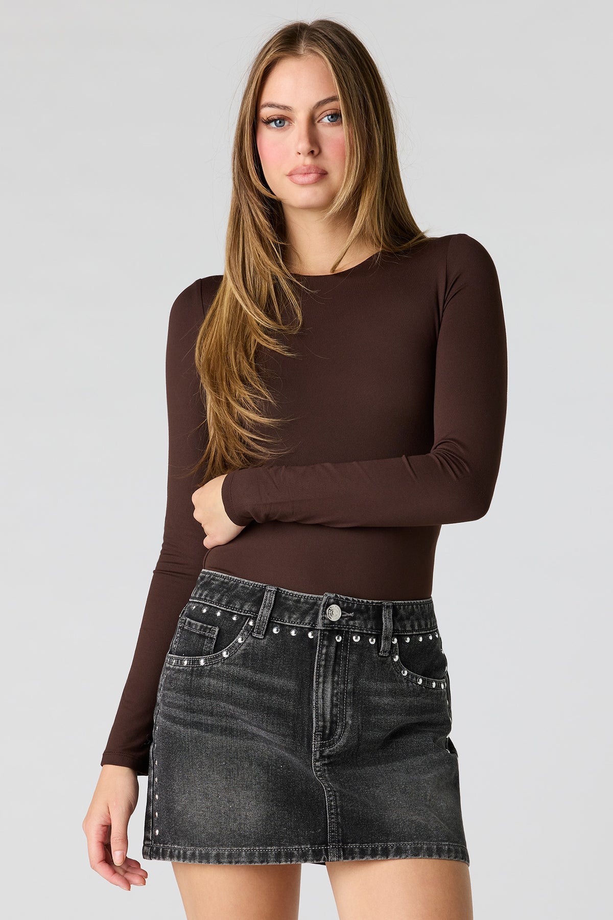 Maillot profilé en nylon lourd de luxe à manches longues