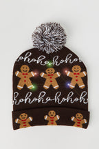 Light Up Pom Christmas Beanie