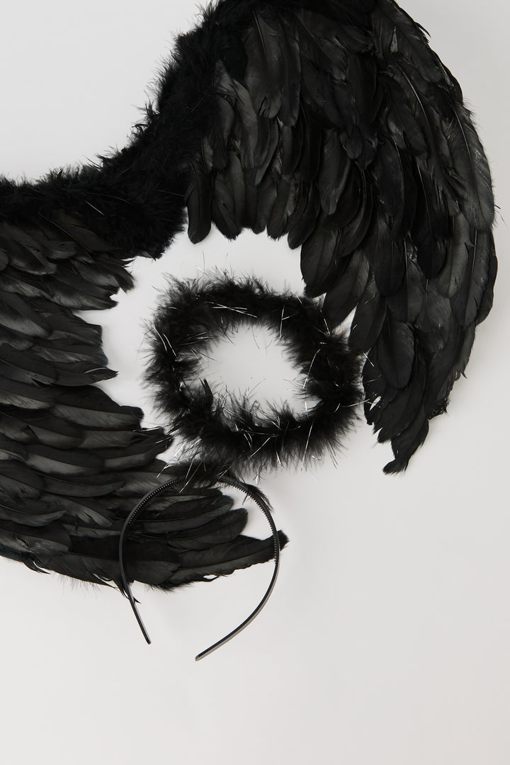 Costume avec Halo et ailes d'ange