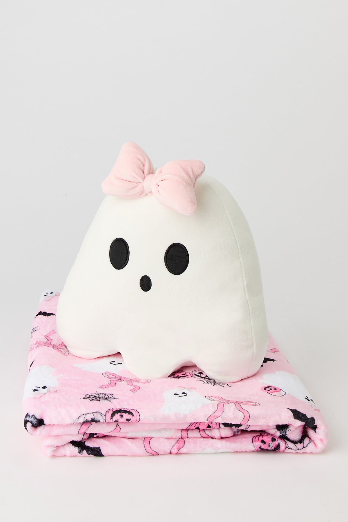 Halloween Throw Blanket & Pillow Set - Pink