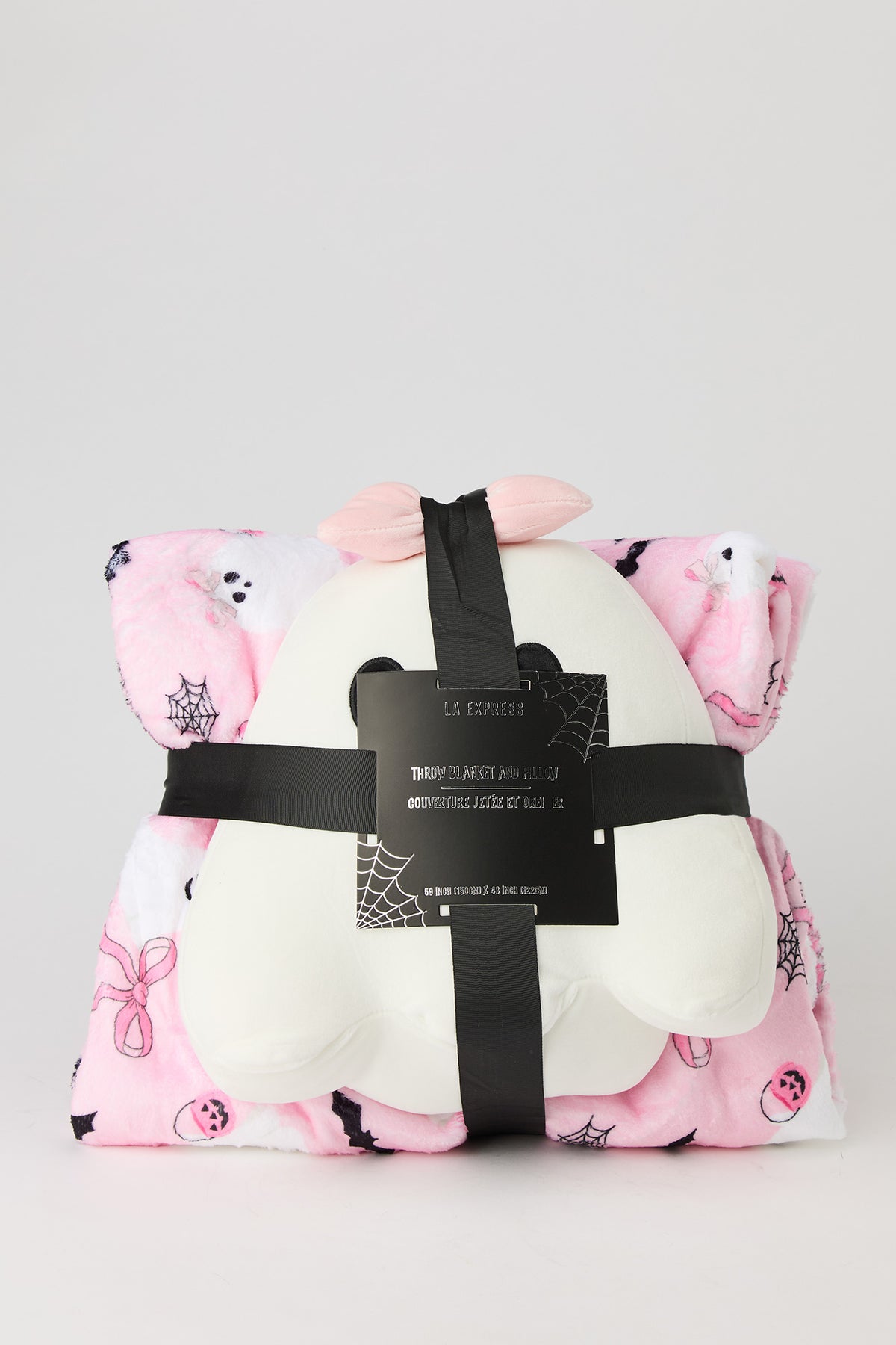 Alt View 3. Halloween Throw Blanket & Pillow Set - Pink
