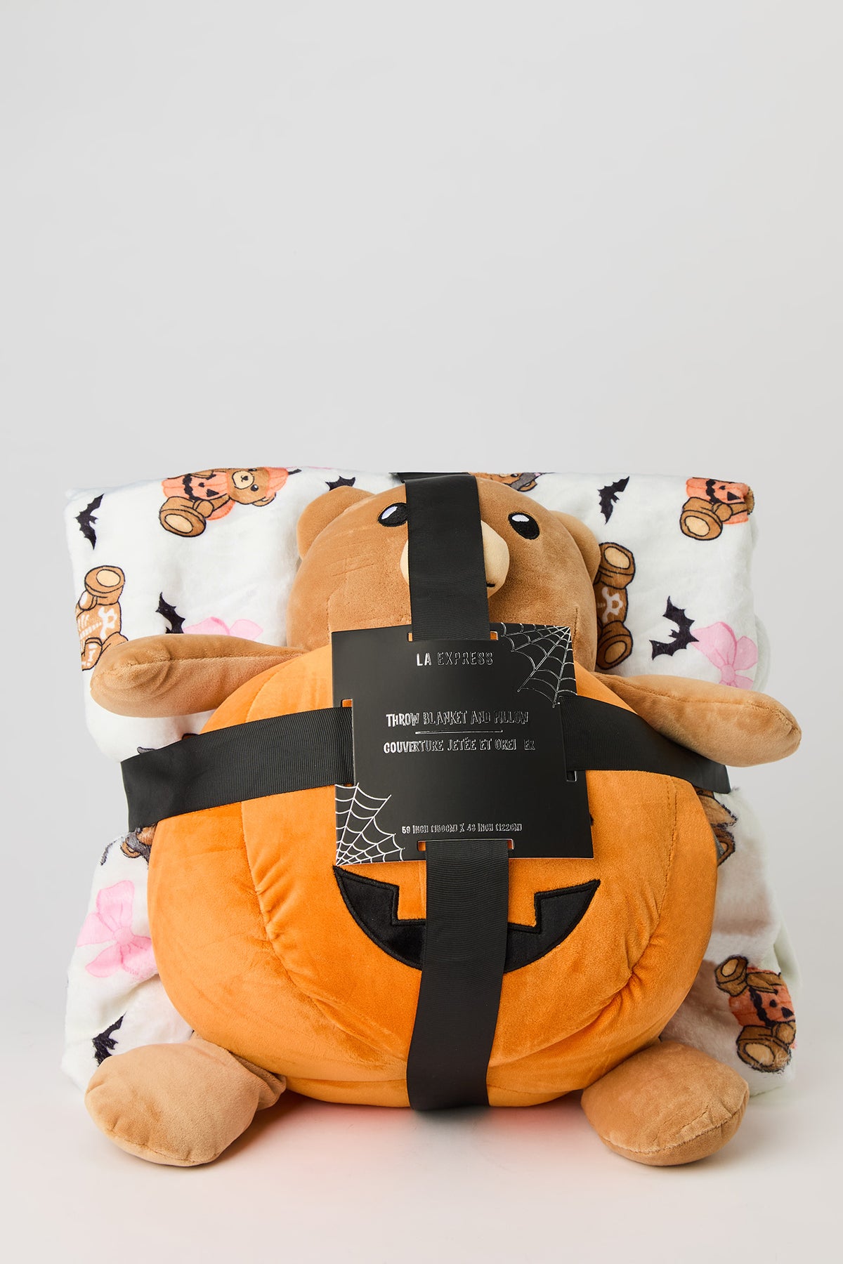 Alt View 3. Halloween Throw Blanket & Pillow Set - Orange