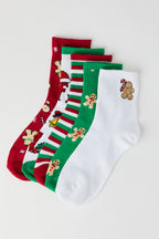 Christmas Quarter Socks (5 Pack)