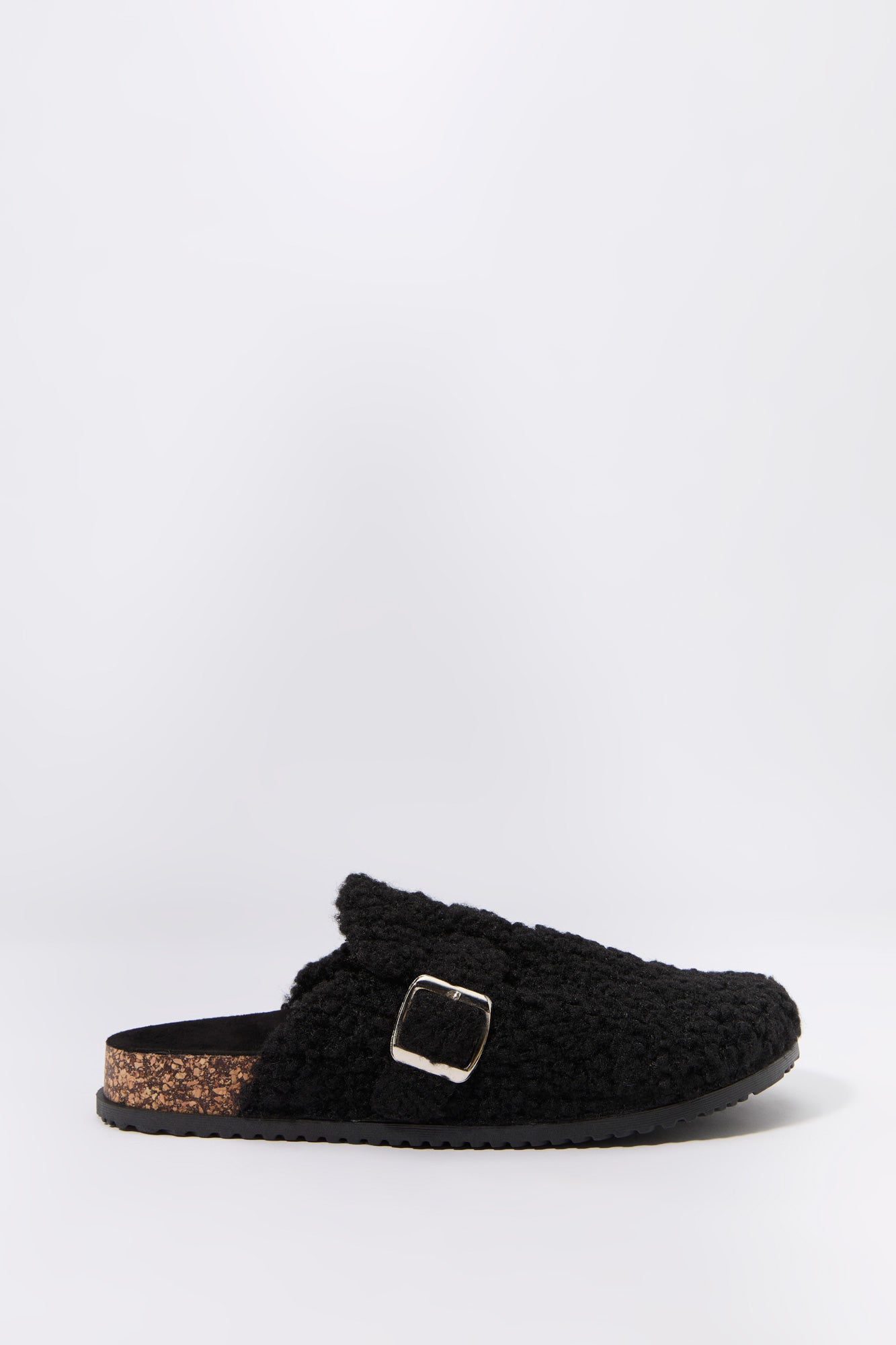 Faux Fur Cork Slipper Slides