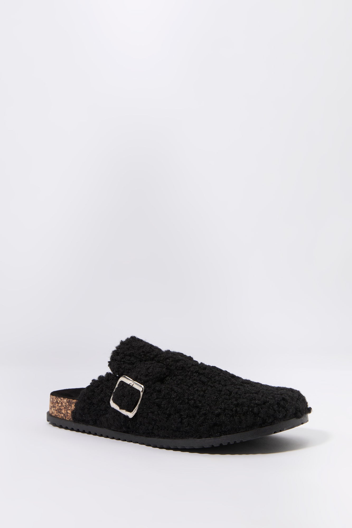 Faux Fur Cork Slipper Slides