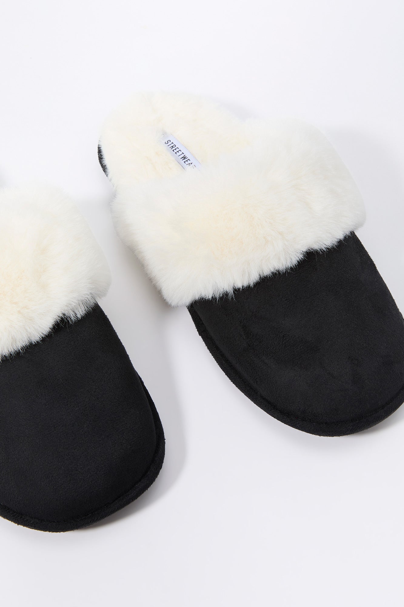 Faux Fur Collared Slipper