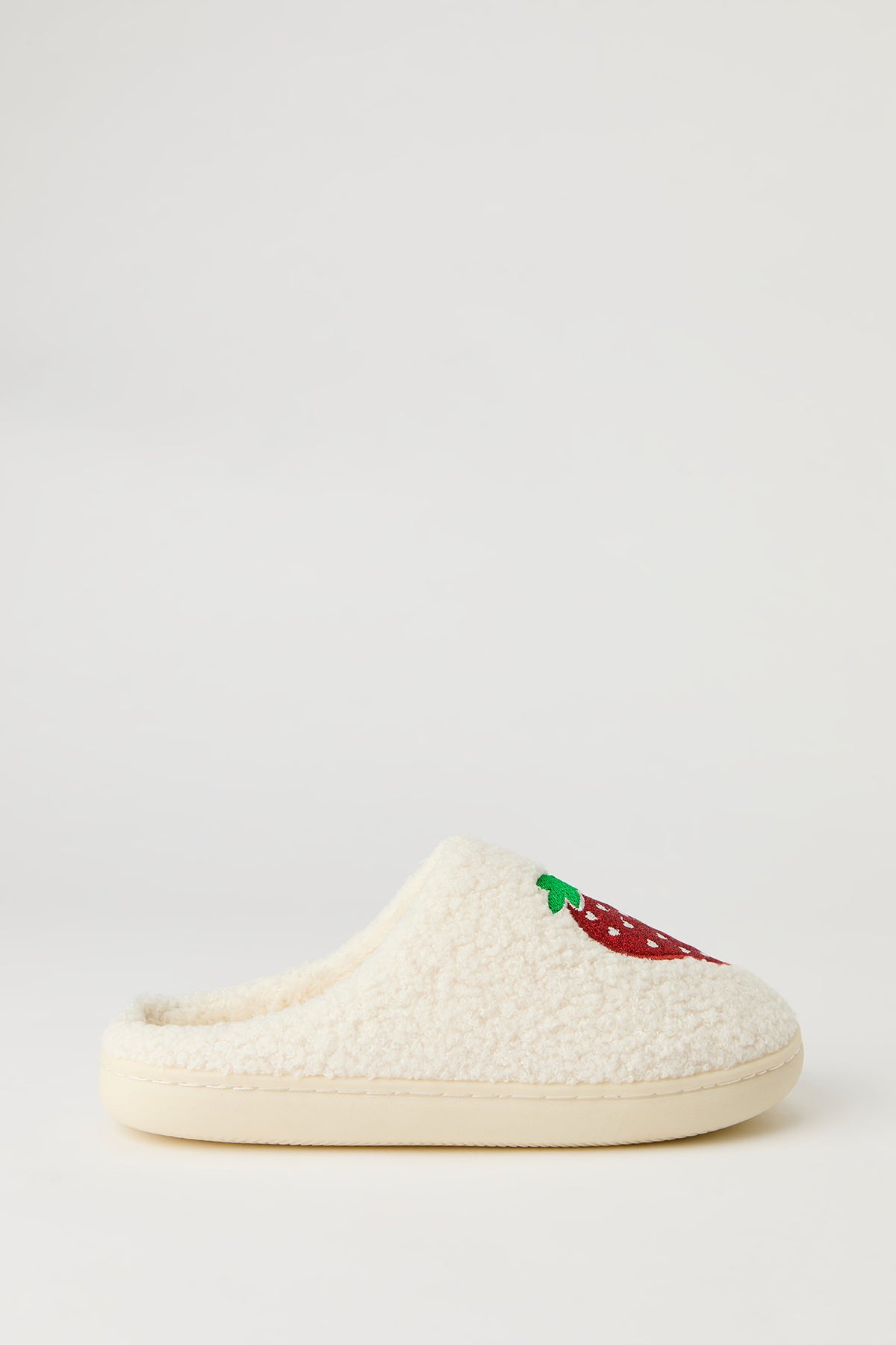 Pantoufles Fraises en Sherpa