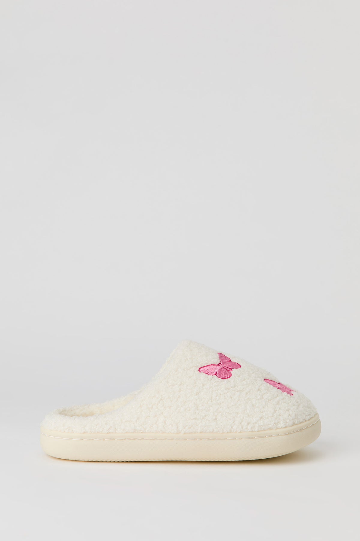 Pantoufles Papillons en Sherpa