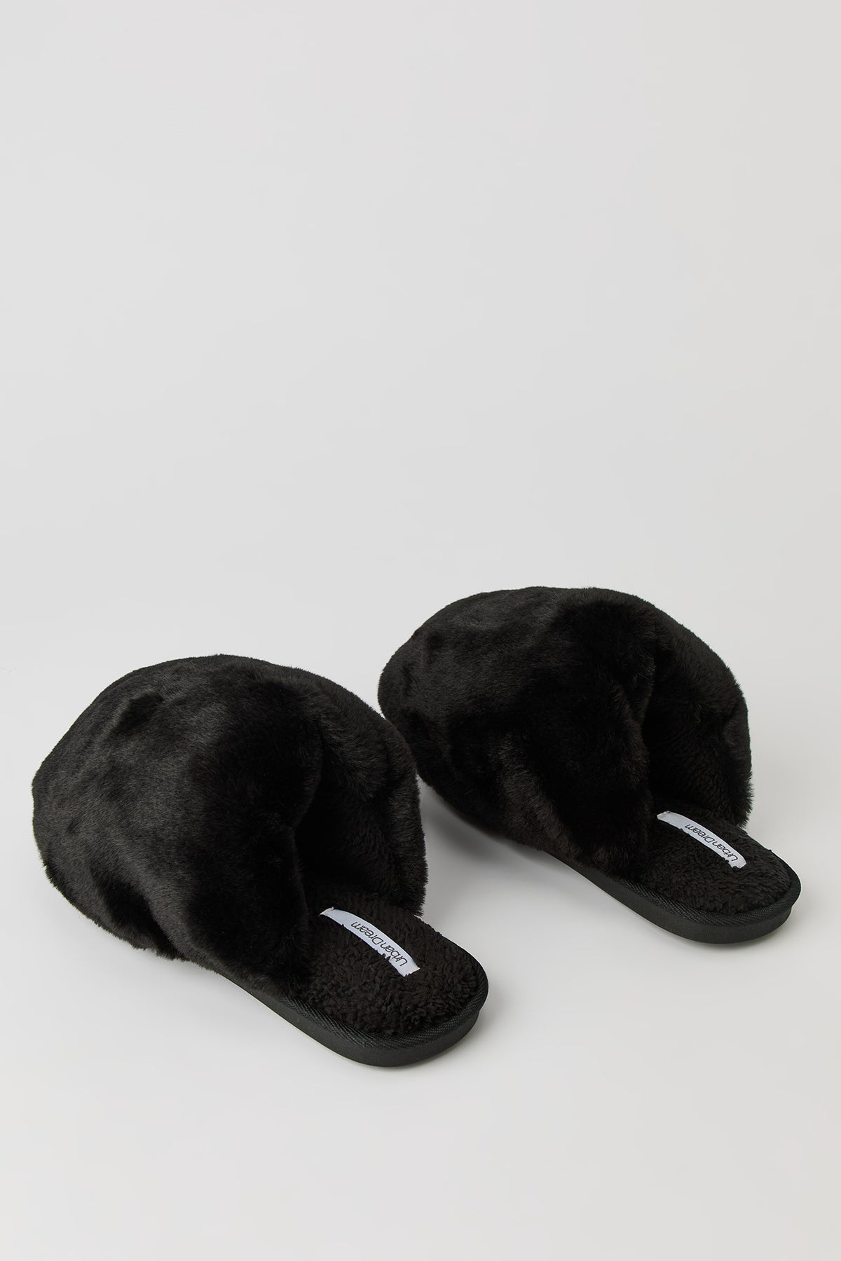 Alt View 3. Puff Slippers - Black