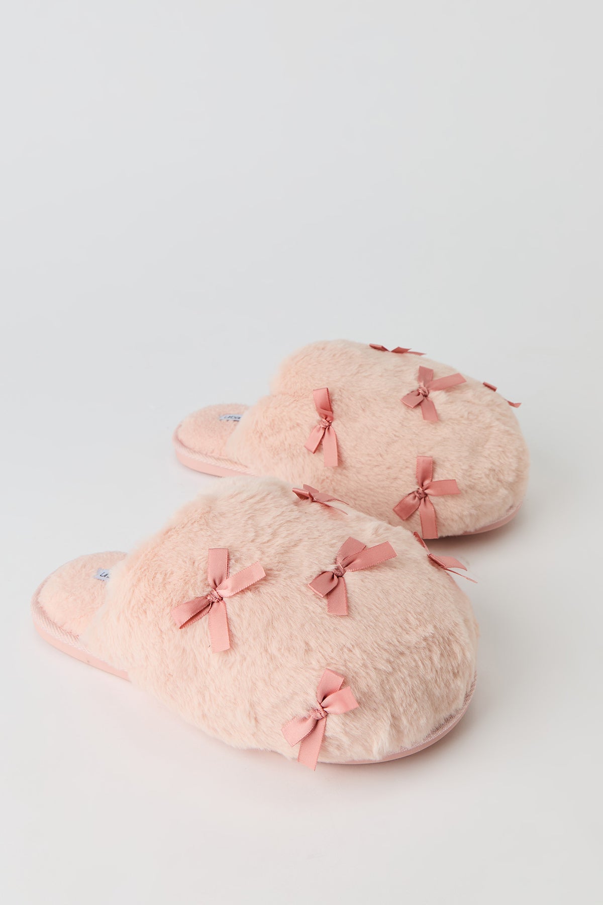 Alt View 2. Bow Slippers - Light Pink