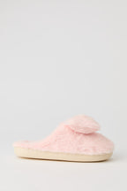 Faux Fur Bow Slippers