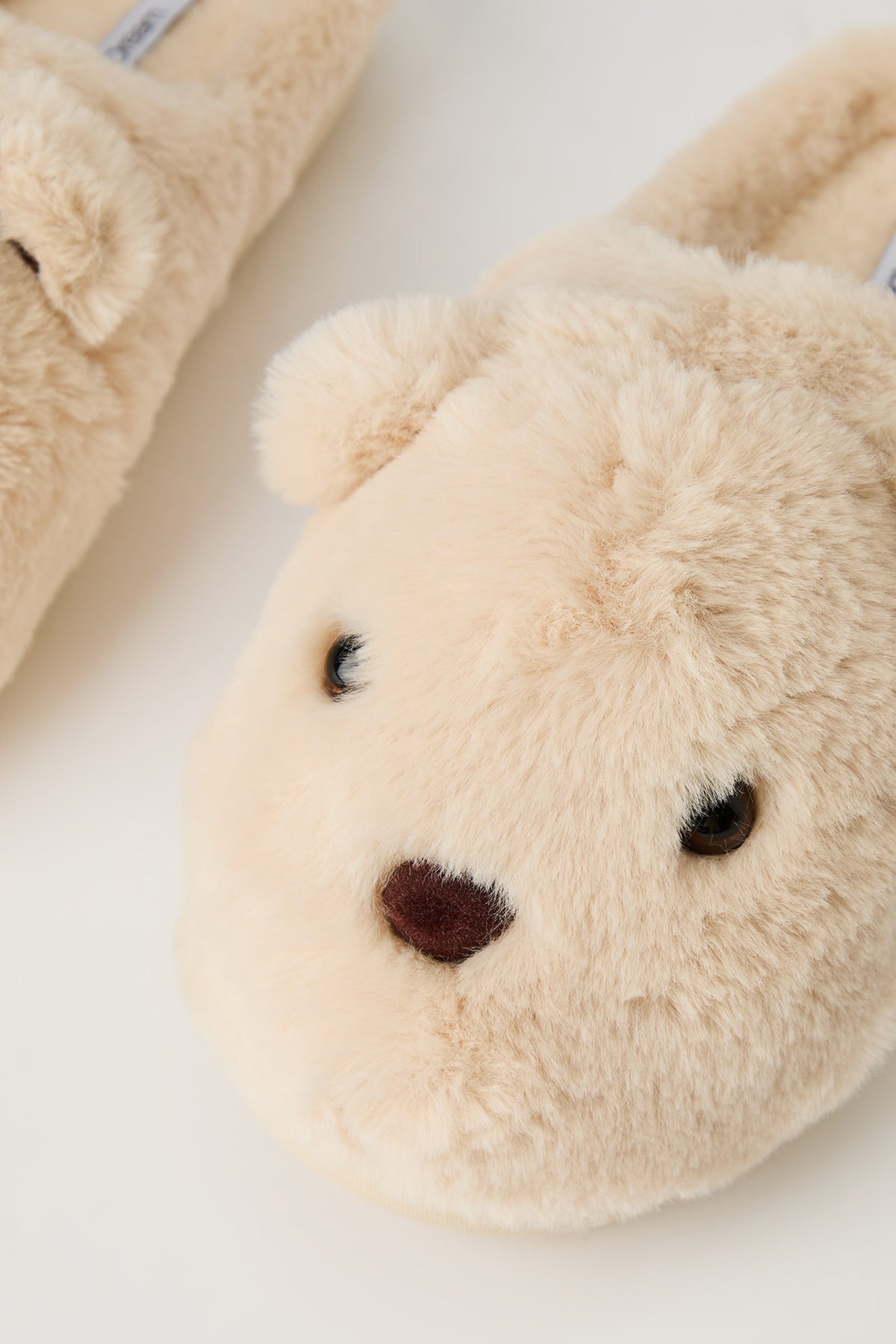 Alt View 3. 3D Panda Slippers - Natural