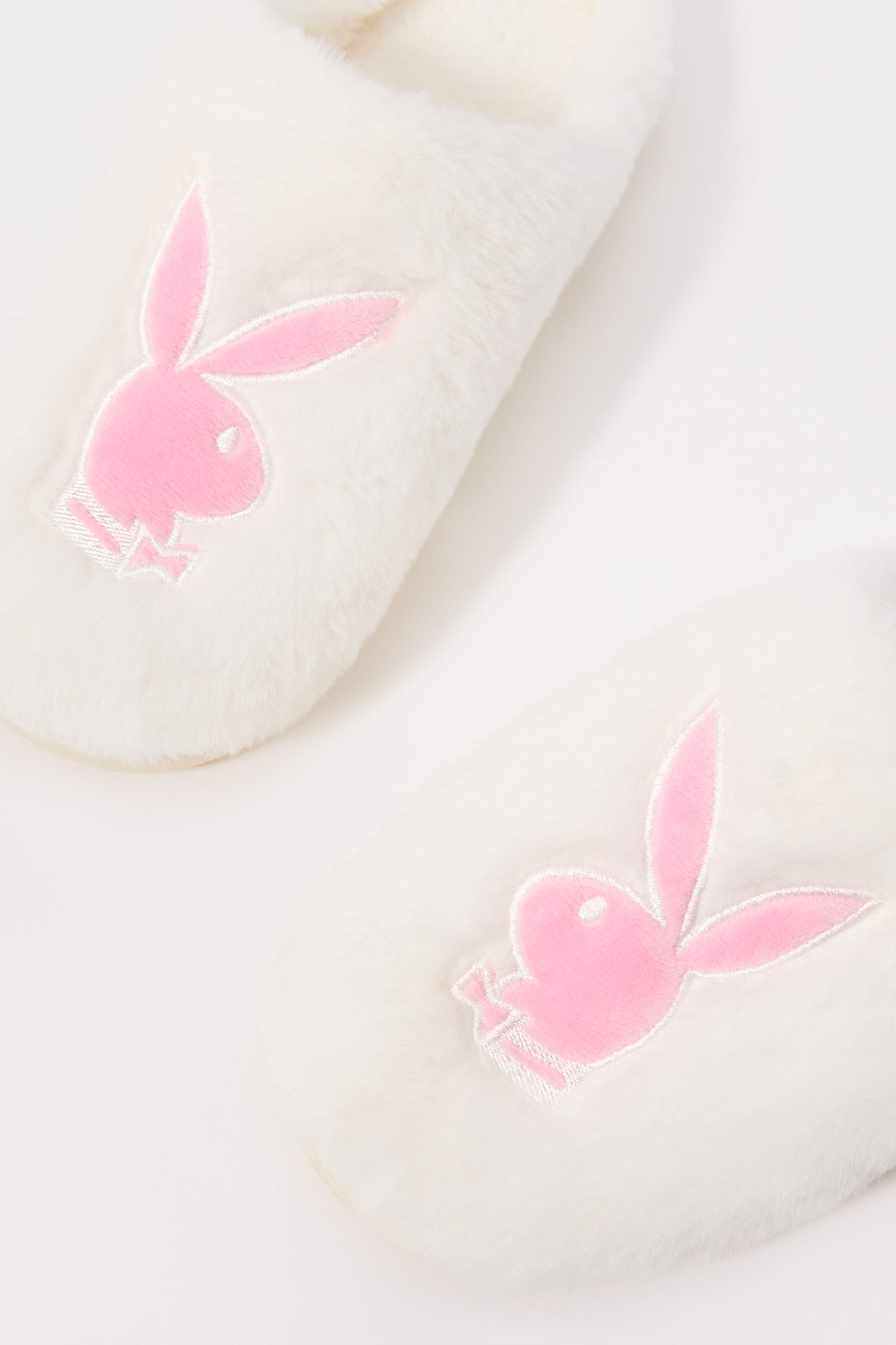 Pantoufles en peluche à imprimé Playboy