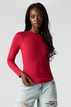 Ribbed Long Sleeve Top
